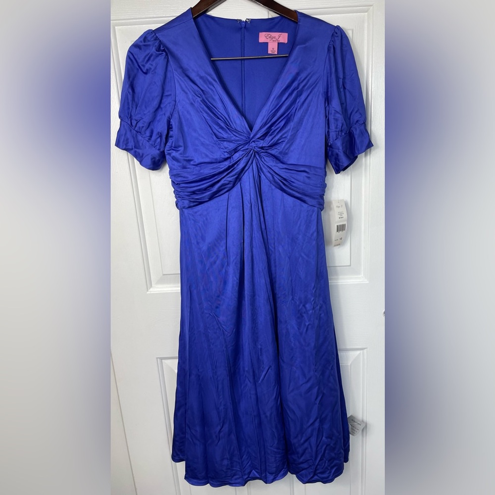 NEW $118 Eliza J Blue Evening‎ Dress Formal Gown Size 12 Women’s